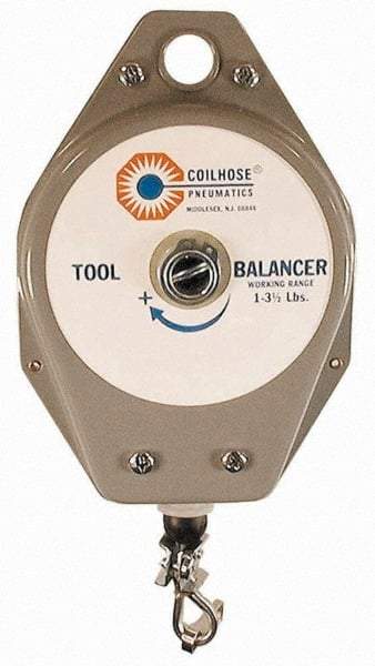 Coilhose Pneumatics - 25 Lb Load Capacity, 8" Travel Distance, Tool Balancer - Tension Adjustment - Top Tool & Supply