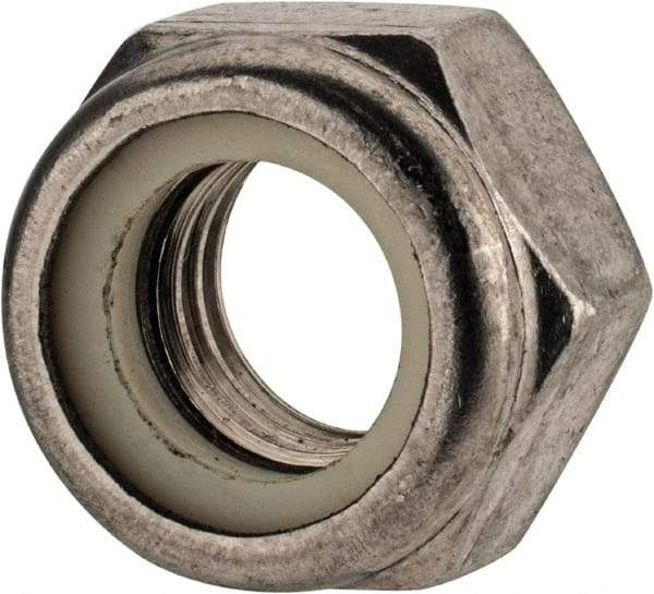 Value Collection - M14x2.00 Metric Coarse 18-8 & Austenitic Grade A2 Hex Lock Nut with Nylon Insert - 14mm High, Uncoated - Top Tool & Supply