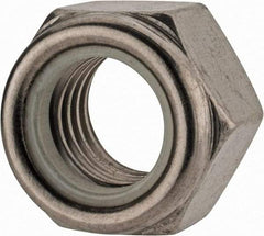 Value Collection - M18x2.50 Metric Coarse 18-8 & Austenitic Grade A2 Hex Lock Nut with Nylon Insert - 18.5mm High, Uncoated - Top Tool & Supply