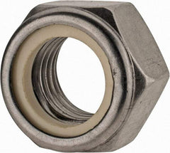 Value Collection - M20x2.50 Metric Coarse 18-8 & Austenitic Grade A2 Hex Lock Nut with Nylon Insert - 20mm High, Uncoated - Top Tool & Supply