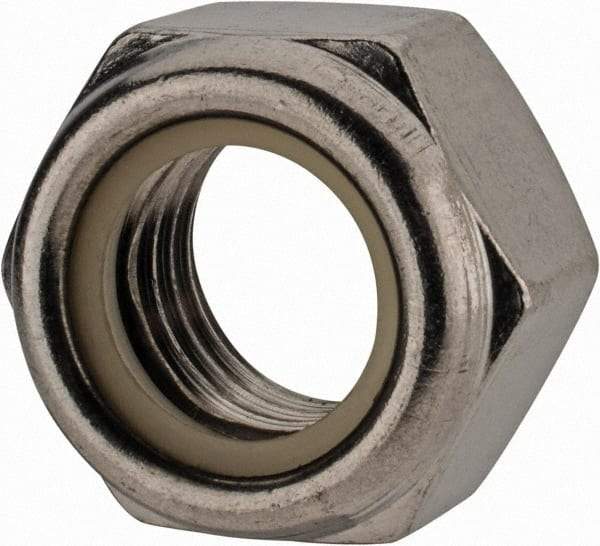 Value Collection - M24x3.00 Metric Coarse 18-8 & Austenitic Grade A2 Hex Lock Nut with Nylon Insert - 24mm High, Uncoated - Top Tool & Supply