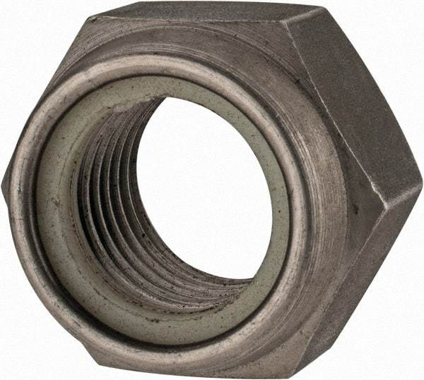 Value Collection - M27x3.00 Metric Coarse 18-8 & Austenitic Grade A2 Hex Lock Nut with Nylon Insert - 27mm High, Uncoated - Top Tool & Supply