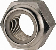 Value Collection - M33x3.50 Metric Coarse 18-8 & Austenitic Grade A2 Hex Lock Nut with Nylon Insert - 33mm High, Uncoated - Top Tool & Supply