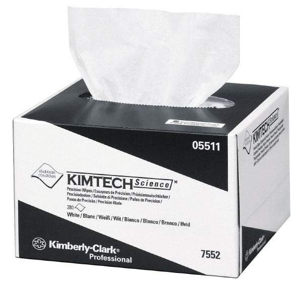 Kimtech - Dry Clean Room/Lab/Critical Task Wipes - Pop-Up, 8-3/8" x 4-3/8" Sheet Size, White - Top Tool & Supply