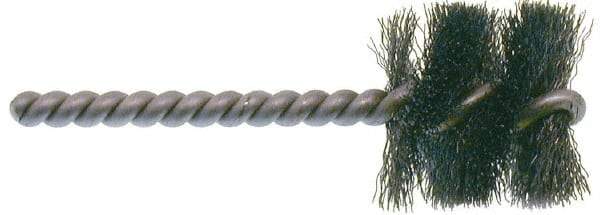 Osborn - 1" Long x 1-1/4" Diam Steel Internal Brush - Single Spiral, 3-1/2" OAL, 0.008" Wire Diam, 1/4" Shank Diam - Top Tool & Supply