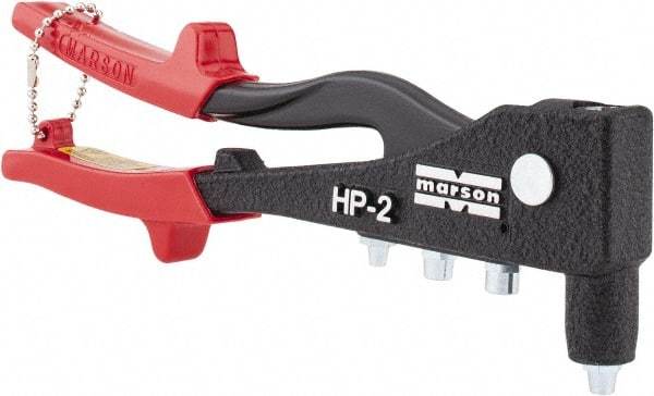 Marson - Right Angle Head Hand Riveter - 3/16" Rivet Capacity - Top Tool & Supply