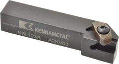 Kennametal - Internal/External Thread, Left Hand Cut, 3/4" Shank Width x 3/4" Shank Height Indexable Threading Toolholder - 4" OAL, N.3L Insert Compatibility, NS Toolholder, Series Top Notch - Top Tool & Supply