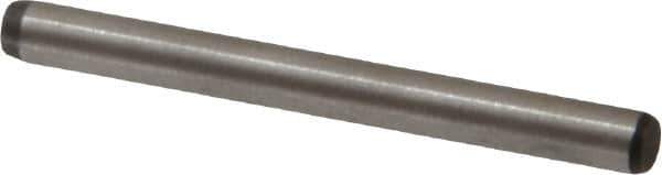 Made in USA - 3/32" Diam x 1" Pin Length 416 Stainless Steel Precision Dowel Pin - Passivated Finish, C 36-42 Hardness, 2 Beveled End - Top Tool & Supply