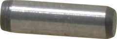 Made in USA - 3/32" Diam x 5/16" Pin Length 416 Stainless Steel Precision Dowel Pin - Passivated Finish, C 36-42 Hardness, 2 Beveled End - Top Tool & Supply