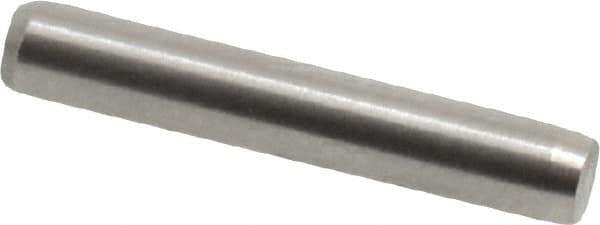 Made in USA - 3/32" Diam x 9/16" Pin Length 416 Stainless Steel Precision Dowel Pin - Passivated Finish, C 36-42 Hardness, 2 Beveled End - Top Tool & Supply