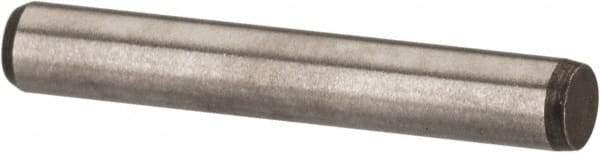 Made in USA - 3/32" Diam x 5/8" Pin Length 416 Stainless Steel Precision Dowel Pin - Passivated Finish, C 36-42 Hardness, 2 Beveled End - Top Tool & Supply