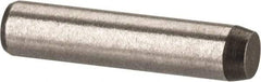 Made in USA - 1/8" Diam x 9/16" Pin Length 416 Stainless Steel Precision Dowel Pin - Passivated Finish, C 36-42 Hardness, 2 Beveled End - Top Tool & Supply