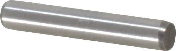 Made in USA - 1/8" Diam x 3/4" Pin Length 416 Stainless Steel Precision Dowel Pin - Passivated Finish, C 36-42 Hardness, 2 Beveled End - Top Tool & Supply