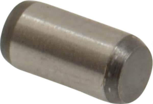 Made in USA - 5/32" Diam x 5/16" Pin Length 416 Stainless Steel Precision Dowel Pin - Passivated Finish, C 36-42 Hardness, 2 Beveled End - Top Tool & Supply