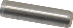 Made in USA - 1/4" Diam x 1" Pin Length 416 Stainless Steel Precision Dowel Pin - Passivated Finish, C 36-42 Hardness, 2 Beveled End - Top Tool & Supply