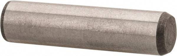 Made in USA - 5/16" Diam x 1-1/4" Pin Length 416 Stainless Steel Precision Dowel Pin - Passivated Finish, C 36-42 Hardness, 2 Beveled End - Top Tool & Supply