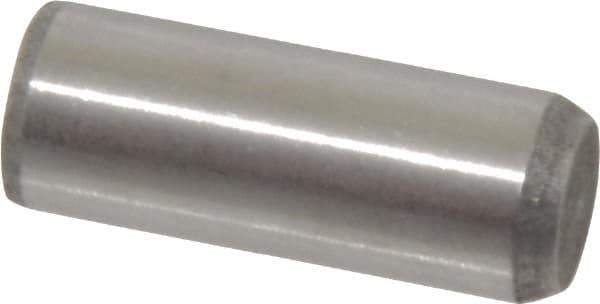 Made in USA - 3/8" Diam x 1" Pin Length 416 Stainless Steel Precision Dowel Pin - Passivated Finish, C 36-42 Hardness, 2 Beveled End - Top Tool & Supply