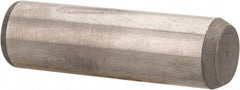 Made in USA - 3/8" Diam x 1-1/4" Pin Length 416 Stainless Steel Precision Dowel Pin - Passivated Finish, C 36-42 Hardness, 2 Beveled End - Top Tool & Supply