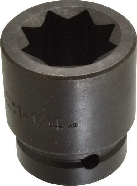 Proto - 1" Drive 1-1/4" Impact Socket - 8 Points, 2-13/16" OAL - Top Tool & Supply