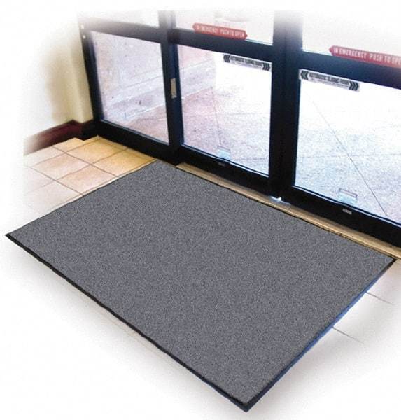 PRO-SAFE - 6 Ft. Long x 4 Ft. Wide, Poly Blended Carpet Surface, Cut Pile Entrance Matting - 3/8 Inch Thick, Indoor, Medium Traffic, Vinyl, Blue - Top Tool & Supply