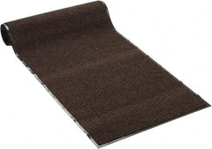 PRO-SAFE - 10 Ft. Long x 3 Ft. Wide, Poly Blended Carpet Surface, Ribbed Entrance Matting - 5/16 Inch Thick, Indoor, Medium Traffic, Vinyl, Brown - Top Tool & Supply