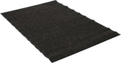 PRO-SAFE - 6 Ft. Long x 4 Ft. Wide, Poly Blended Carpet Surface, Ribbed Entrance Matting - 5/16 Inch Thick, Indoor, Medium Traffic, Vinyl, Gray - Top Tool & Supply