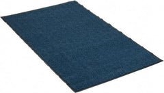 PRO-SAFE - 6 Ft. Long x 4 Ft. Wide, Poly Blended Carpet Surface, Chevron Ribbed Entrance Matting - 5/16 Inch Thick, Indoor, Medium Traffic, Vinyl, Blue, 4 Edged Side - Top Tool & Supply