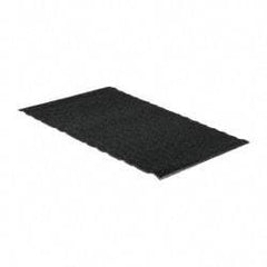 PRO-SAFE - 6 Ft. Long x 4 Ft. Wide, Poly Blended Carpet Surface, Chevron Ribbed Entrance Matting - 5/16 Inch Thick, Indoor, Medium Traffic, Vinyl, Charcoal, 4 Edged Side - Top Tool & Supply