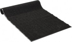 PRO-SAFE - 8 Ft. Long x 4 Ft. Wide, Poly Blended Carpet Surface, Chevron Ribbed Entrance Matting - 5/16 Inch Thick, Indoor, Medium Traffic, Vinyl, Charcoal, 4 Edged Side - Top Tool & Supply