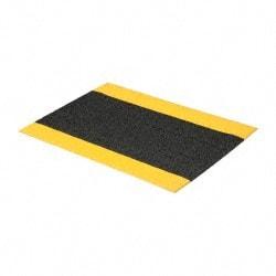 PRO-SAFE - 3' Long x 2' Wide, Dry Environment, Anti-Fatigue Matting - Black with Yellow Borders, Urethane with Vinyl Sponge Base, Beveled on 4 Sides - Top Tool & Supply