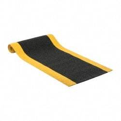 PRO-SAFE - 6' Long x 2' Wide, Dry Environment, Anti-Fatigue Matting - Black with Yellow Borders, Urethane with Vinyl Sponge Base, Beveled on 4 Sides - Top Tool & Supply