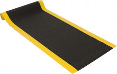 PRO-SAFE - 12' Long x 3' Wide, Dry Environment, Anti-Fatigue Matting - Black with Yellow Borders, Urethane with Vinyl Sponge Base, Beveled on 4 Sides - Top Tool & Supply