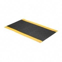 PRO-SAFE - 5' Long x 3' Wide, Dry Environment, Anti-Fatigue Matting - Black with Yellow Borders, Urethane with Vinyl Sponge Base, Beveled on 4 Sides - Top Tool & Supply