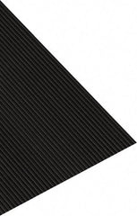 PRO-SAFE - 105 Ft. Long x 3 Ft. Wide, Vinyl Surface, V-Ribbed Entrance Matting - 1/8 Inch Thick, Indoor and Outdoor, Heavy Traffic, Vinyl, Black - Top Tool & Supply