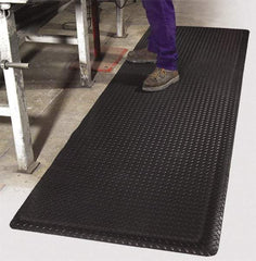 PRO-SAFE - 12' Long x 3' Wide, Dry Environment, Anti-Fatigue Matting - Black, Vinyl with Vinyl Sponge Base, Beveled on 4 Sides - Top Tool & Supply