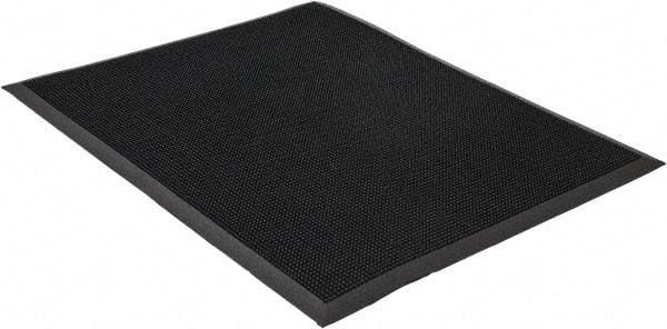 PRO-SAFE - 39 Inch Long x 32 Inch Wide, SBR Rubber Surface, Bristle Surface Entrance Matting - 5/8 Inch Thick, Indoor and Outdoor, SBR Rubber, Black - Top Tool & Supply