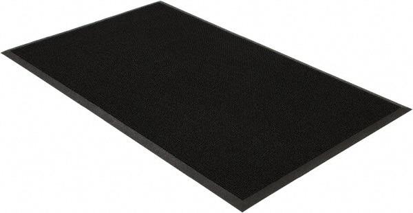 PRO-SAFE - 5 Ft. Long x 3 Ft. Wide, SBR Rubber Surface, Bristle Surface Entrance Matting - 5/8 Inch Thick, Indoor and Outdoor, SBR Rubber, Black - Top Tool & Supply