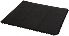 PRO-SAFE - 3' Long x 3' Wide x 5/8" Thick, Anti-Fatigue Modular Matting Tiles - 2 Interlocking Sides, Black, For Dry & Wet Areas, Series Pro-Safe - Top Tool & Supply