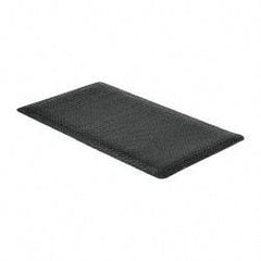 PRO-SAFE - 5' Long x 3' Wide, Dry Environment, Anti-Fatigue Matting - Black, Vinyl with Vinyl Sponge Base, Beveled on 4 Sides - Top Tool & Supply