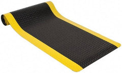 PRO-SAFE - 10' Long x 3' Wide, Dry Environment, Anti-Fatigue Matting - Black with Yellow Borders, Vinyl with Vinyl Sponge Base, Beveled on 4 Sides - Top Tool & Supply