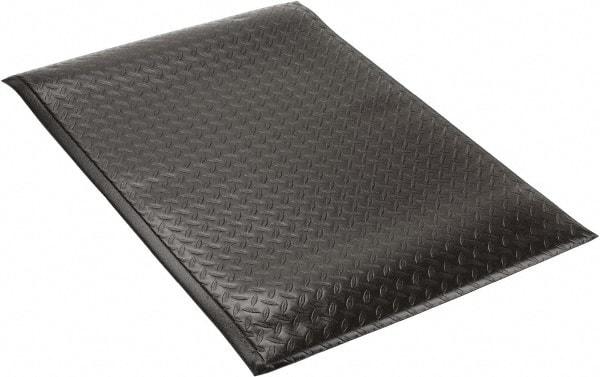 PRO-SAFE - 3' Long x 2' Wide, Dry Environment, Anti-Fatigue Matting - Black, Vinyl with Vinyl Sponge Base, Beveled on 4 Sides - Top Tool & Supply