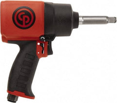 Chicago Pneumatic - 1/2" Drive, 9,000 RPM, 750 Ft/Lb Torque Impact Wrench - Pistol Grip Handle, 1,260 IPM, 19 CFM, 90 psi, 1/4" NPT Inlet - Top Tool & Supply