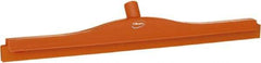 Vikan - 24" Rubber Blade Floor Squeegee - Double Edge, Orange, Plastic Holder - Top Tool & Supply