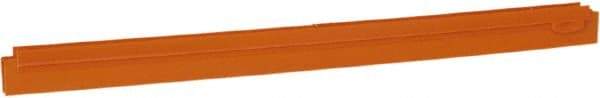 Vikan - 24" Rubber Blade Squeegee Refill - Double Edge, Orange, Plastic Holder - Top Tool & Supply