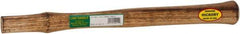 Made in USA - 18" Long Replacement Handle for Ball Pein, Machinist & Riveting Hammers - 1-3/16" Eye Length x 11/16" Eye Width, Hickory, Material Grade Type B - Top Tool & Supply