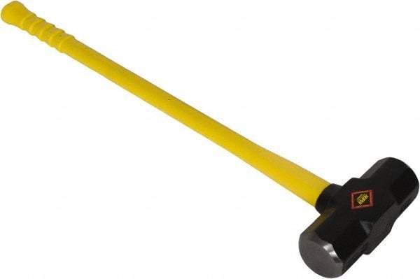 NUPLA - 20 Lb Head, Sledge Hammer - Steel Head, 3" Face Diam, Fiberglass Handle - Top Tool & Supply