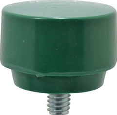 NUPLA - 1-1/2" Face Diam, Grade Tough, Green Hammer Tip/Face - Plastic - Top Tool & Supply