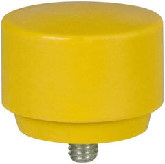 NUPLA - 2" Face Diam, Grade Extra Hard, Yellow Hammer Tip/Face - Plastic - Top Tool & Supply