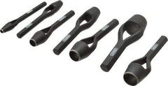 General - 7 Piece, 1/4 to 1", Arch Punch Set - Comes in Vinyl Roll - Top Tool & Supply