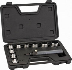 General - 10 Piece, 1/4 to 1", Hollow Punch Set - Comes in Plastic Case - Top Tool & Supply